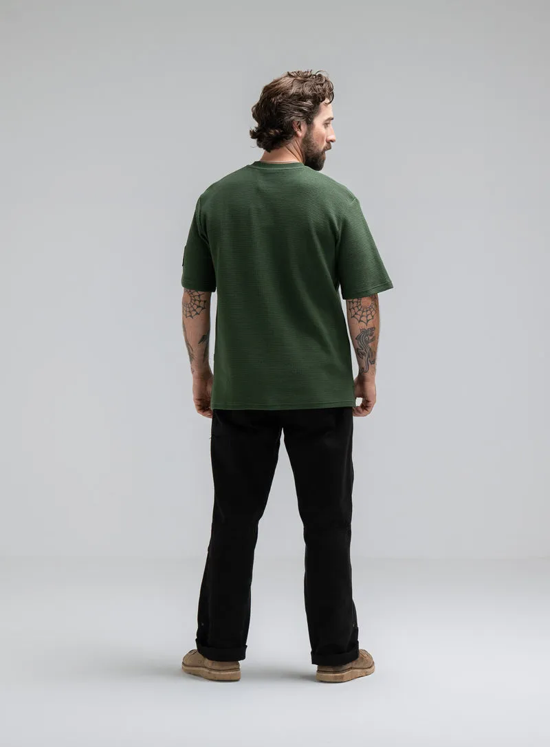 DISSIDENT-T-SHIRT AUS WAFFELSTRICK