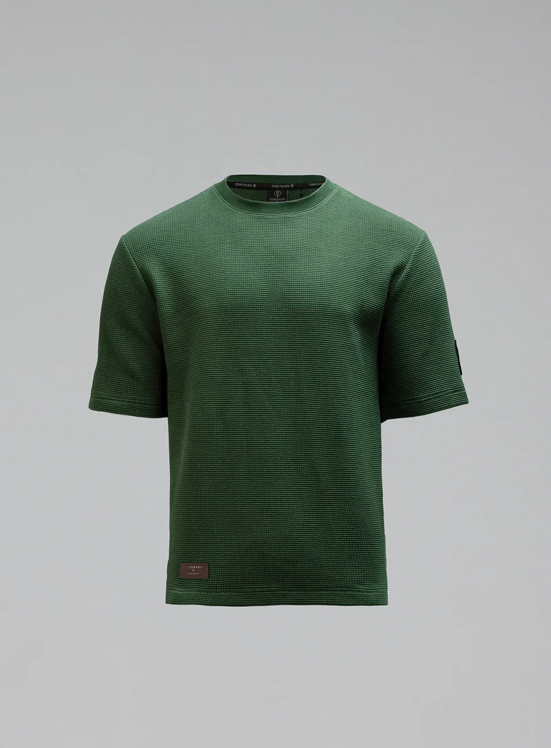 DISSIDENT-T-SHIRT AUS WAFFELSTRICK
