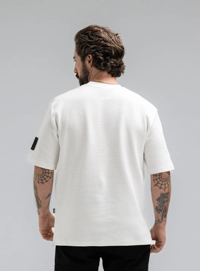 DISSIDENT-T-SHIRT AUS WAFFELSTRICK