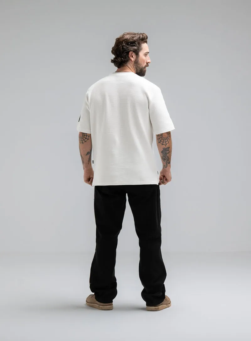 DISSIDENT-T-SHIRT AUS WAFFELSTRICK