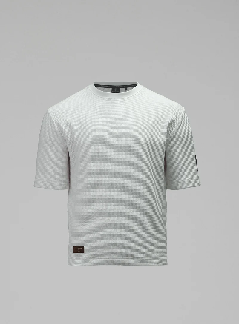 DISSIDENT-T-SHIRT AUS WAFFELSTRICK
