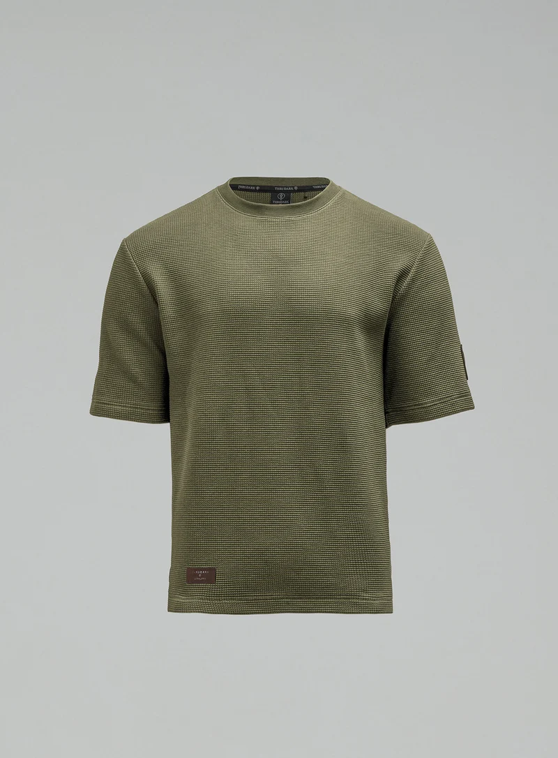 DISSIDENT-T-SHIRT AUS WAFFELSTRICK