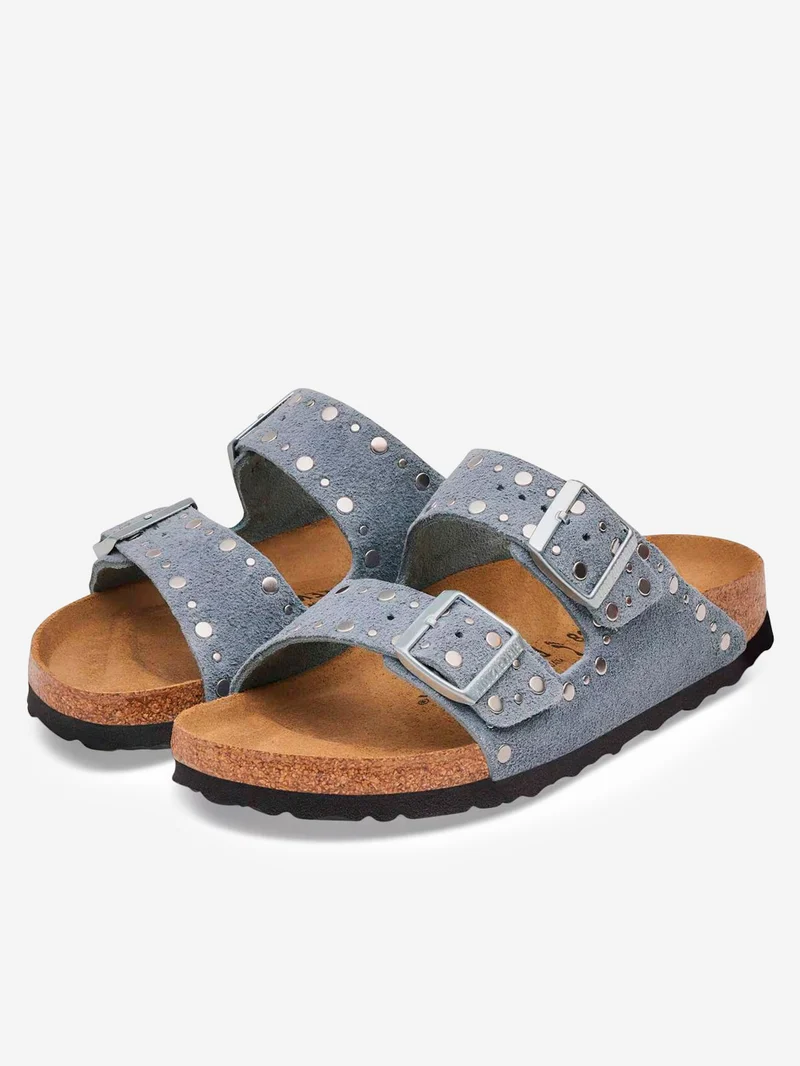 Arizona Rivet 'Stone Blue' in Pelle Scamosciata
