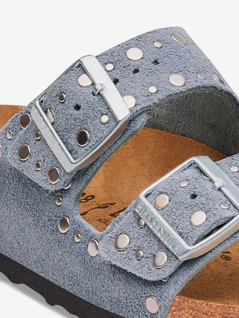 Arizona Rivet 'Stone Blue' in Pelle Scamosciata