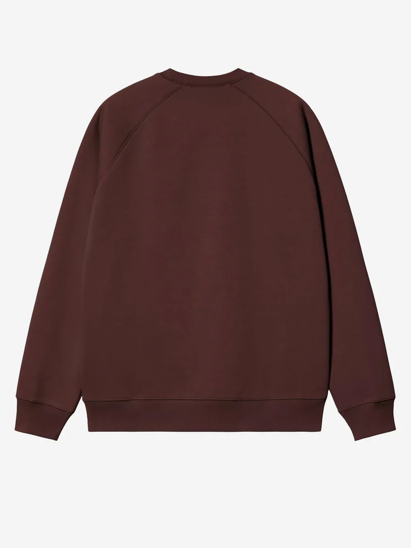 Felpa girocollo bordeaux 'Chase Sweat' con logo ricamato