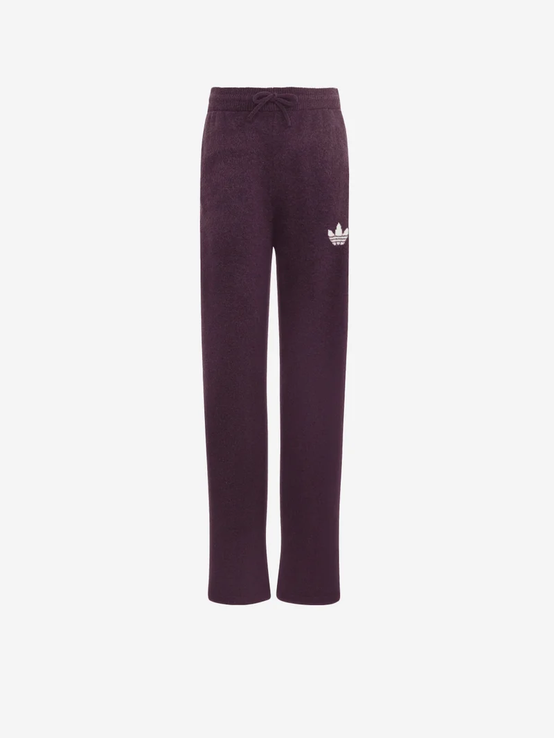 Pantaloni ESS Knit bordeaux con bordature a contrasto