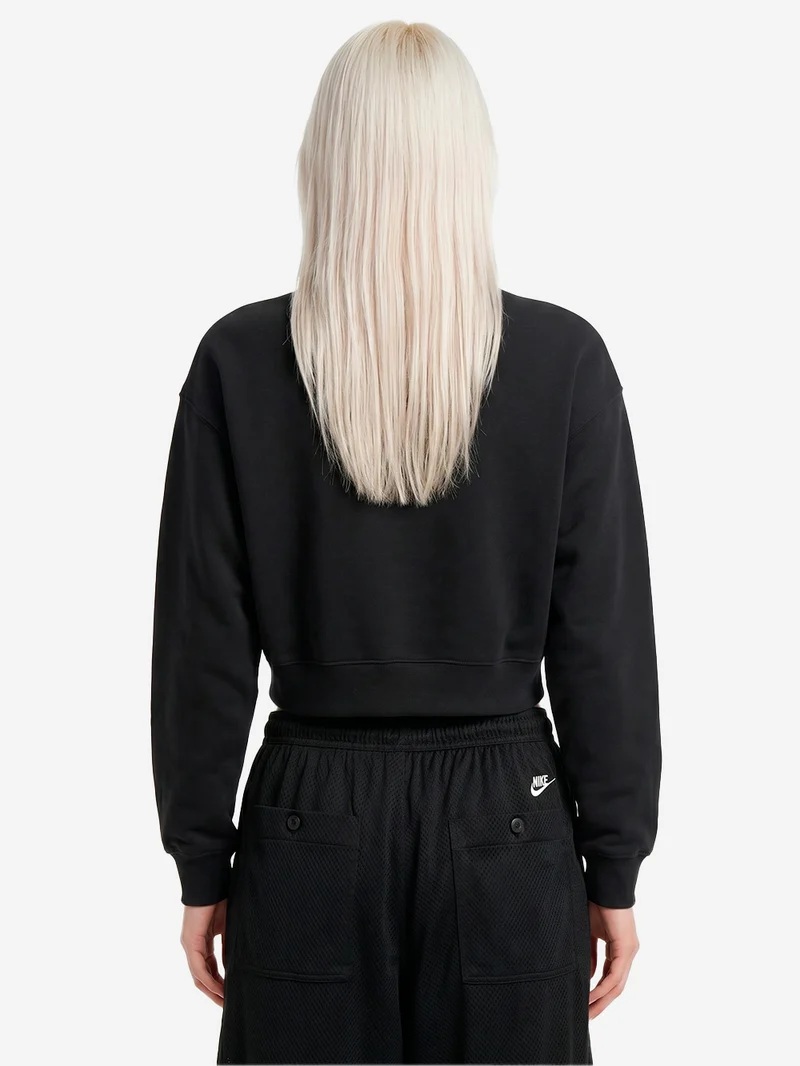 Felpa girocollo Studio fleece nera