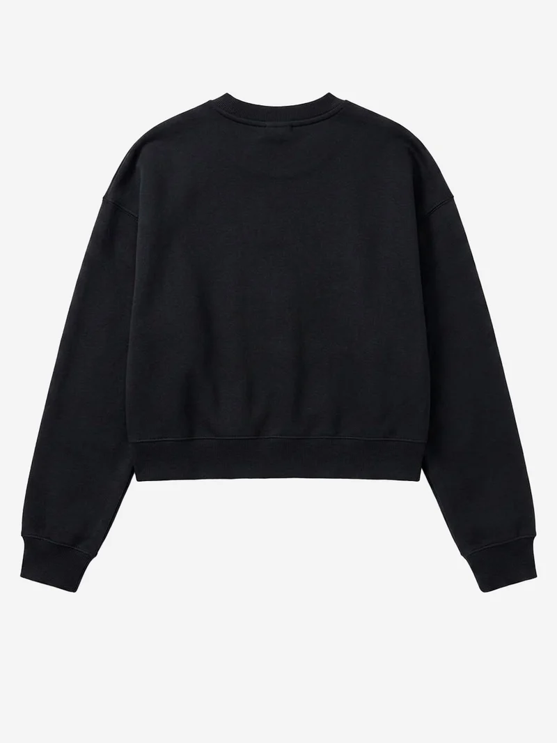 Felpa girocollo Studio fleece nera