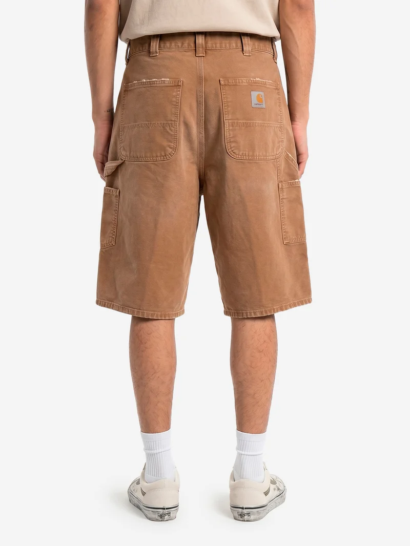 Shorts OG 'Double Knee' marroni con trattamento distressed