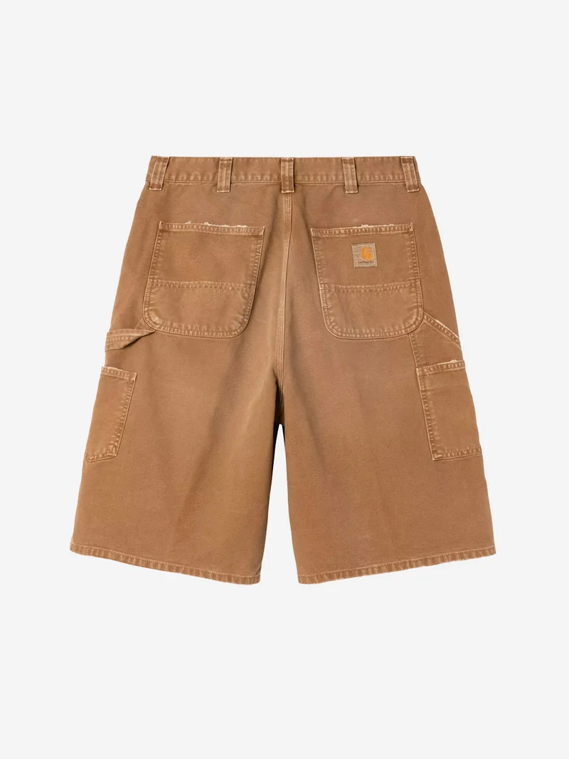 Shorts OG 'Double Knee' marroni con trattamento distressed