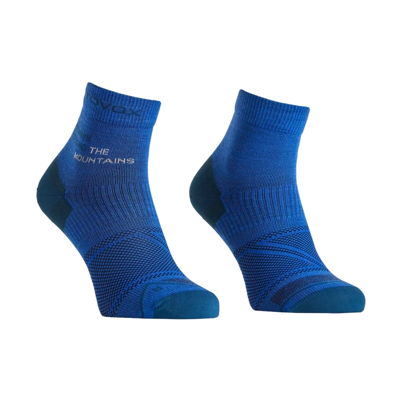 Ortovox Alpine Light Quarter Socks Blue, leichte Merino-Socken für schnelle Bergtouren