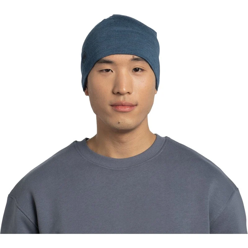 Buff Merino Midweight Beanie Herren Mütze grey