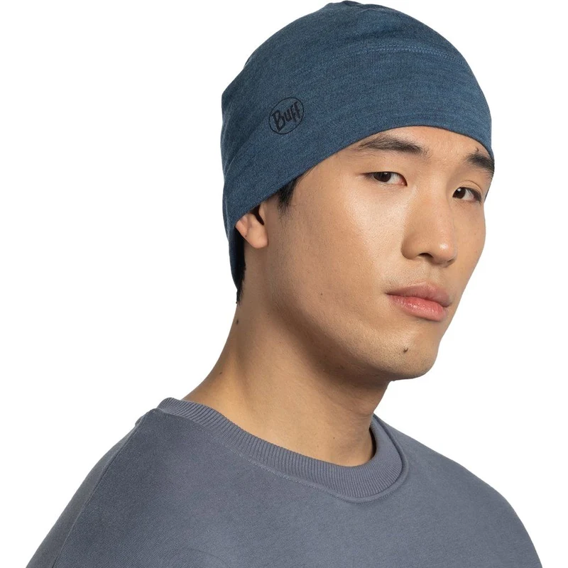 Buff Merino Midweight Beanie Herren Mütze grey
