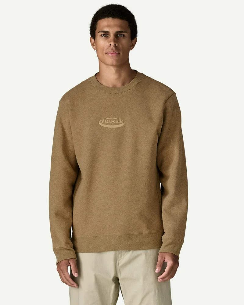 Patagonia Men's '95 Oval Logo Uprisal Crew Sweater Bobcat Brown