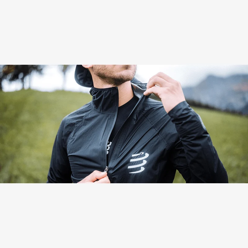 Compressport | Hurricane Waterproof Jacket 10/10 | 2.5-Laags Regenjas | Heren (10k)