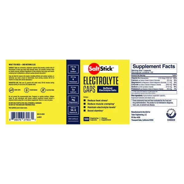 SaltStick | Elektrolyte Caps | Elektrolyten Capsules
