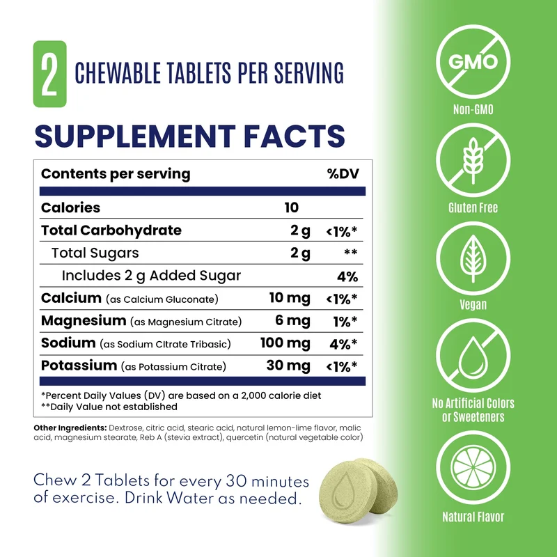 Saltstick Fastchews Elektrolyte Tabs (50mg natrium)