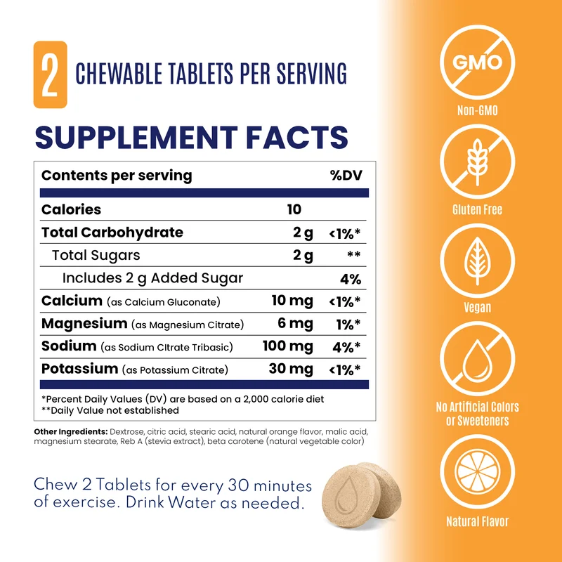 Saltstick Fastchews Elektrolyte Tabs (50mg natrium)