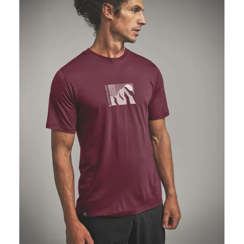 Ortovox 120 Cool Tec MTN Sun TS M red malbec Herren T-Shirt