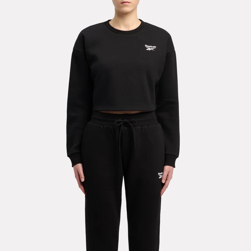 ID Small Logo Cropped Fleece Crewneck Women's Sweatshirt