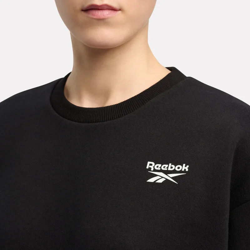 ID Small Logo Cropped Fleece Crewneck Women's Sweatshirt
