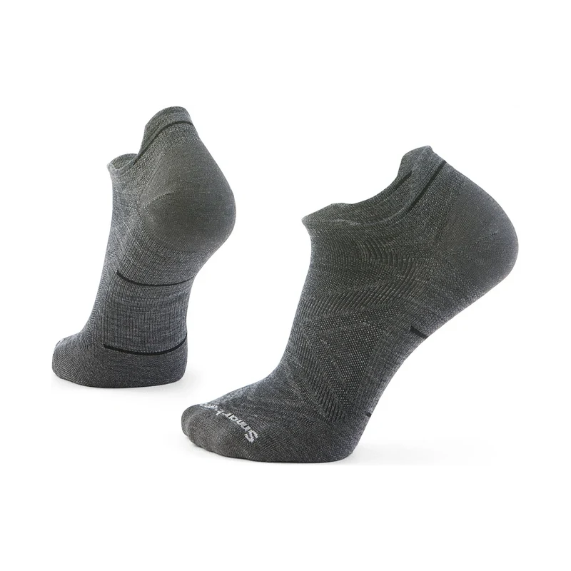 Smartwool Run Zero Cushion Low Grey, leichte Laufsocken für Running und Training