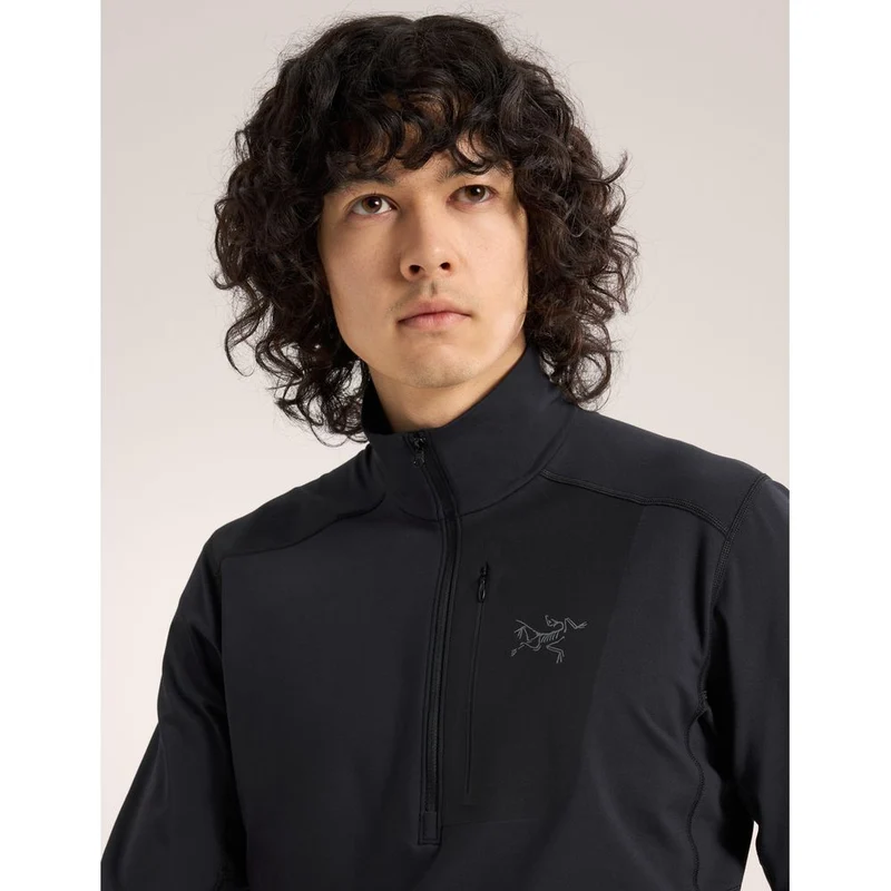 Arcteryx Rho LT Zip Neck Herren Funktionsshirt black