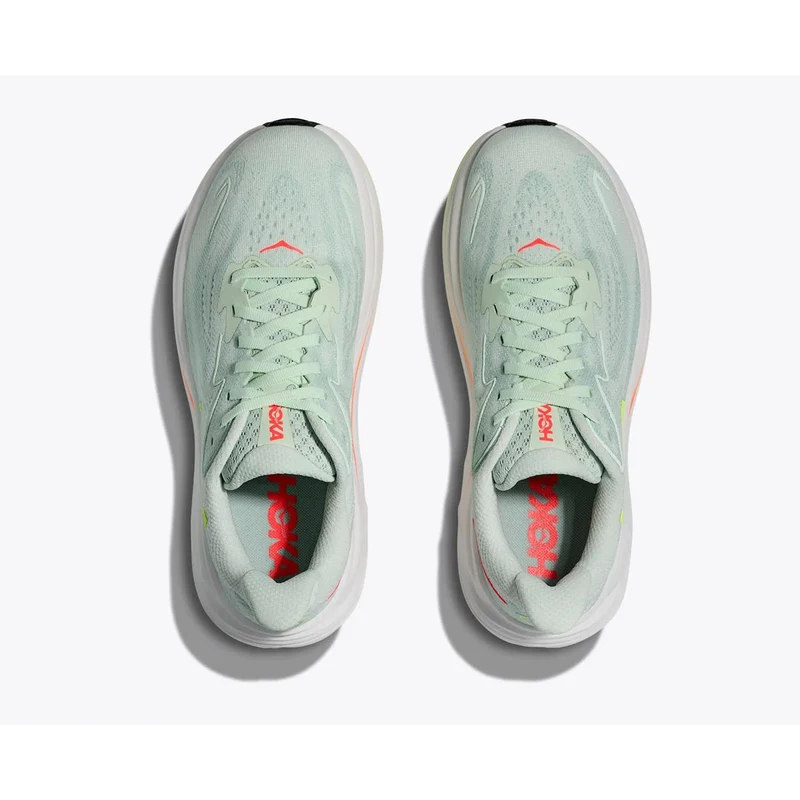 Hoka Clifton 10 Women sea glass neon flame