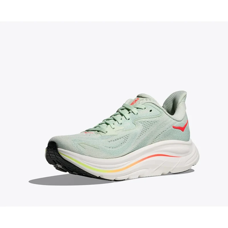 Hoka Clifton 10 Women sea glass neon flame