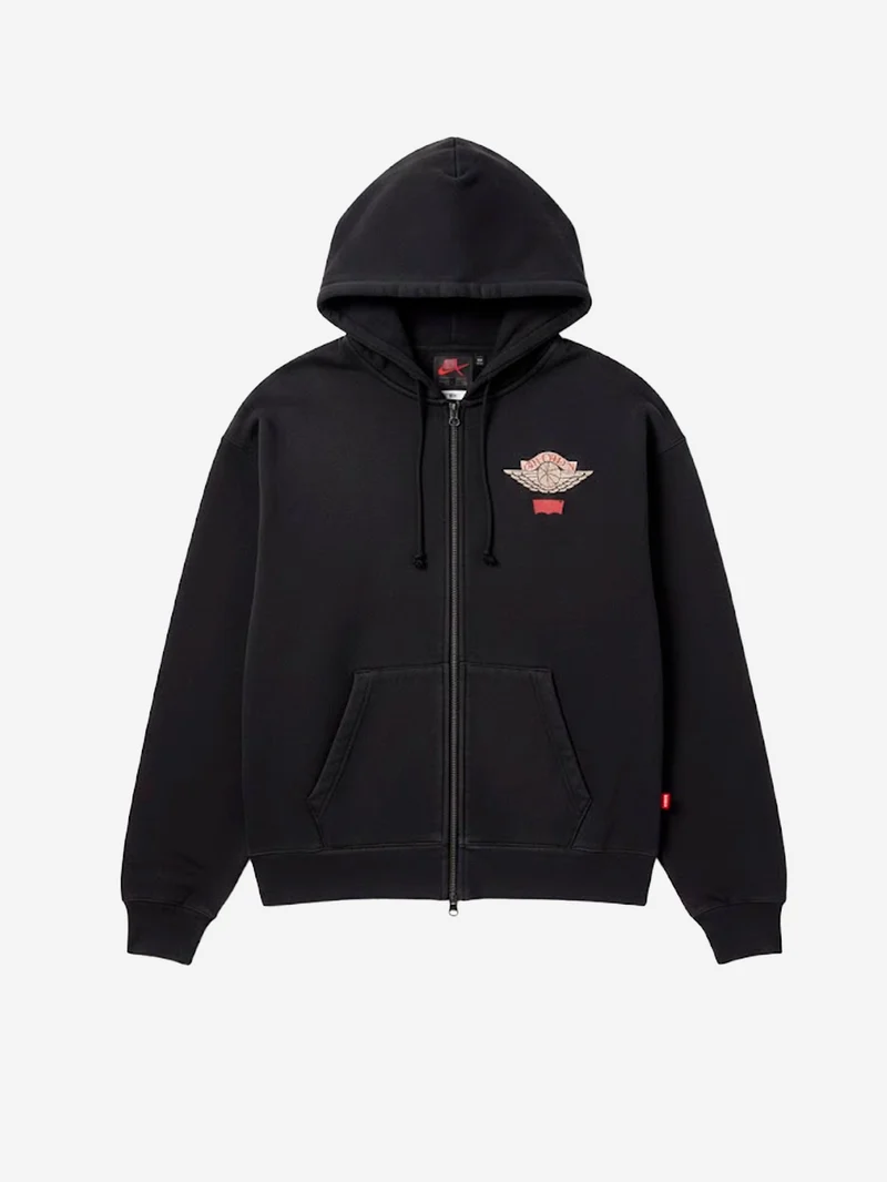 Felpa con cappuccio nera e zip a due vie x Levi's