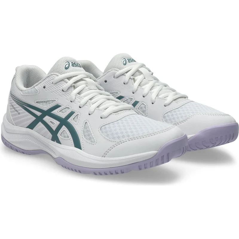 Asics Upcourt 6 Damen Hallenschuh white-foggy-teal