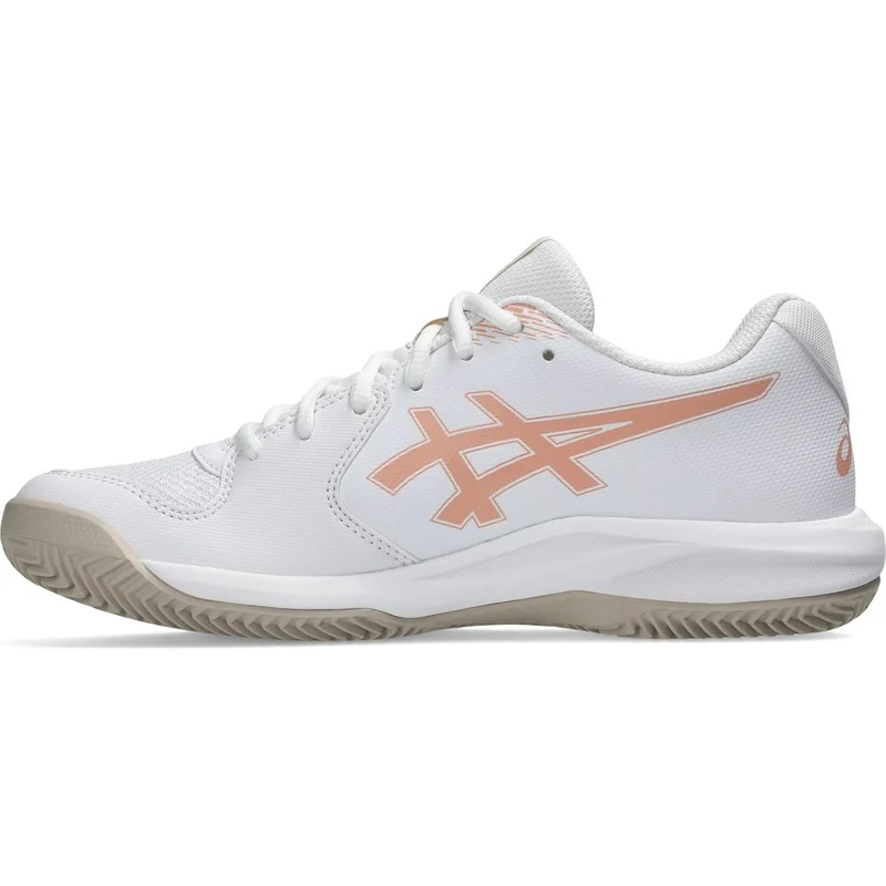 Asics Gel-Dedicate 9 Clay Damen Tennisschuh white-cantaloupe