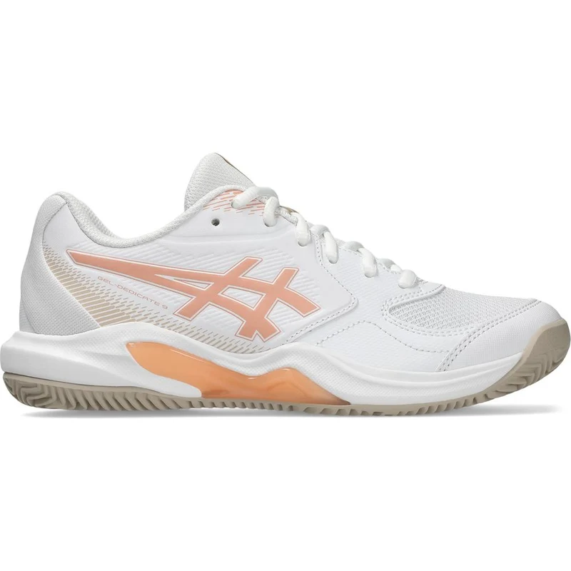 Asics Gel-Dedicate 9 Clay Damen Tennisschuh white-cantaloupe