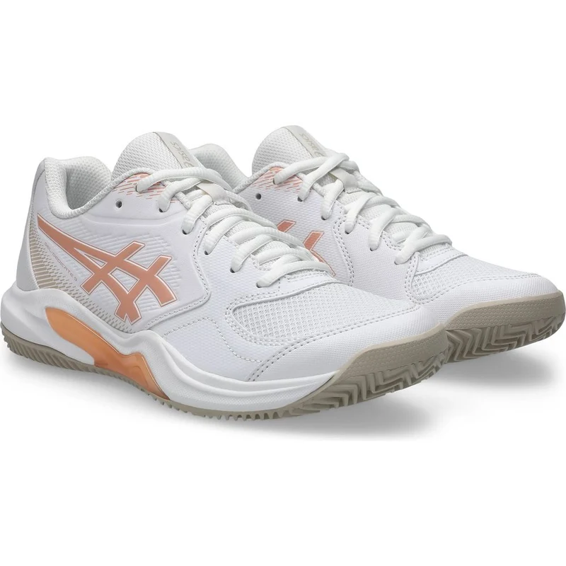 Asics Gel-Dedicate 9 Clay Damen Tennisschuh white-cantaloupe