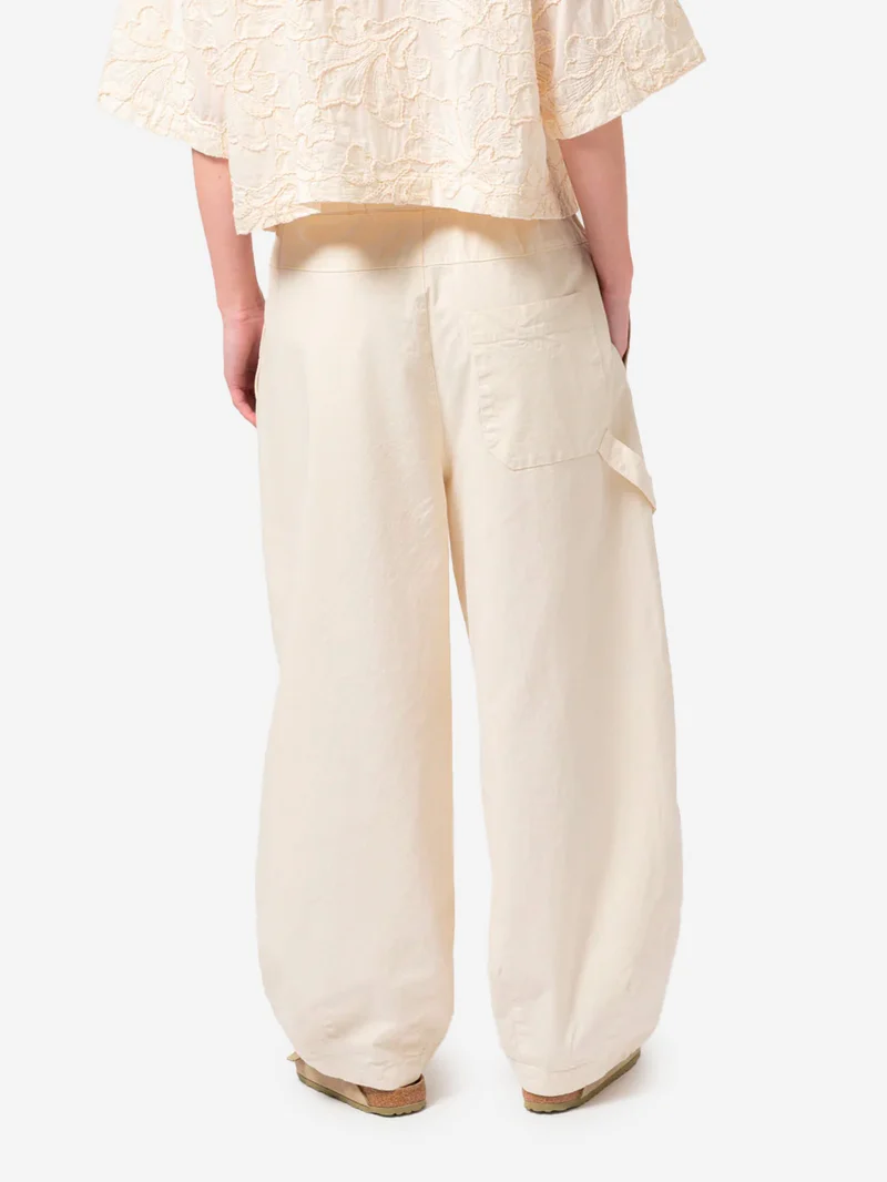 Pantaloni 'Sultan' con gamba a palloncino in misto lino