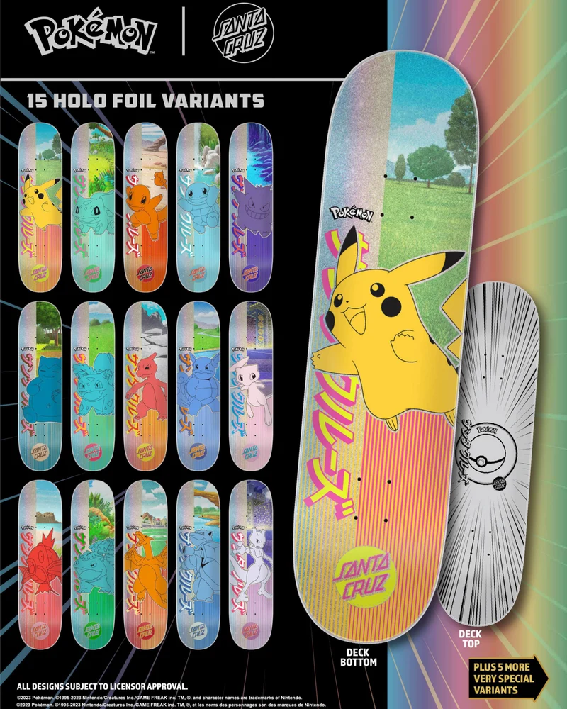 Santa Cruz x Pokémon Blind Bag Skateboard