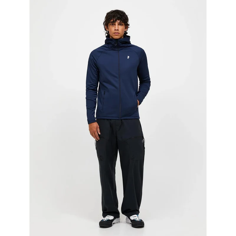 Peak Performance Herren Rider Essentials Midlayer Zip Hood Blue Shadow