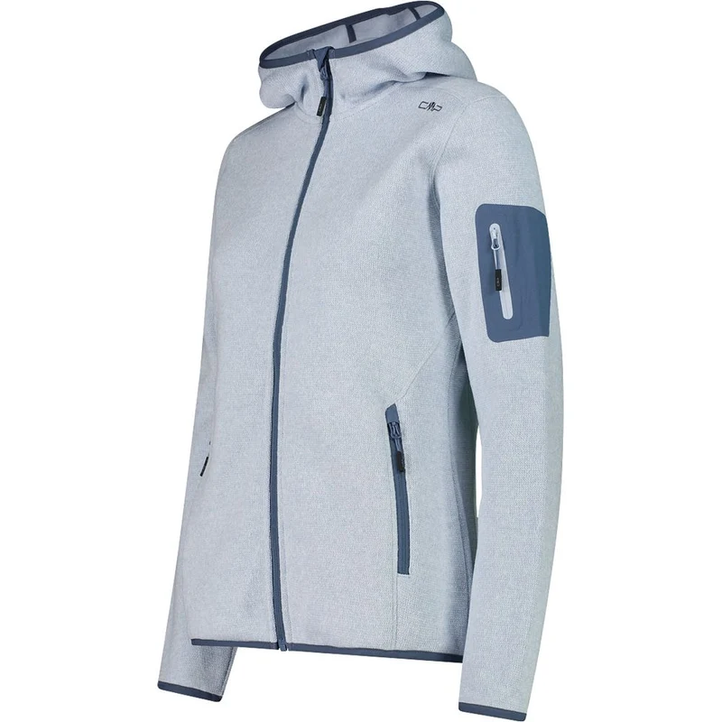 CMP Damen Fleecejacke sky-blue-bianco