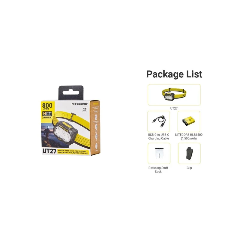 Nitecore | UT27 PRO | Hoofdlamp | 800 Lumen