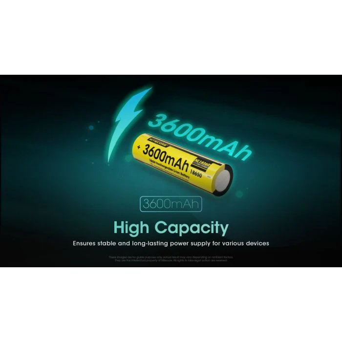 Nitecore | NL1836R | Accu 18650 | 3.6 Ah | USB-C Poort