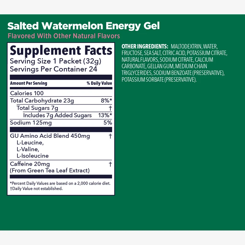 GU Original Energy + Caffeine (23g Carbs)