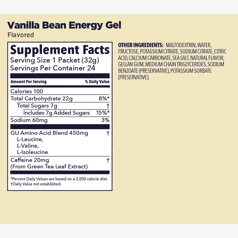 GU Original Energy + Caffeine (23g Carbs)