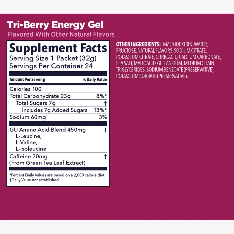 GU Original Energy + Caffeine (23g Carbs)