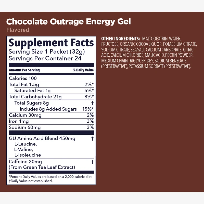 GU Original Energy + Caffeine (23g Carbs)