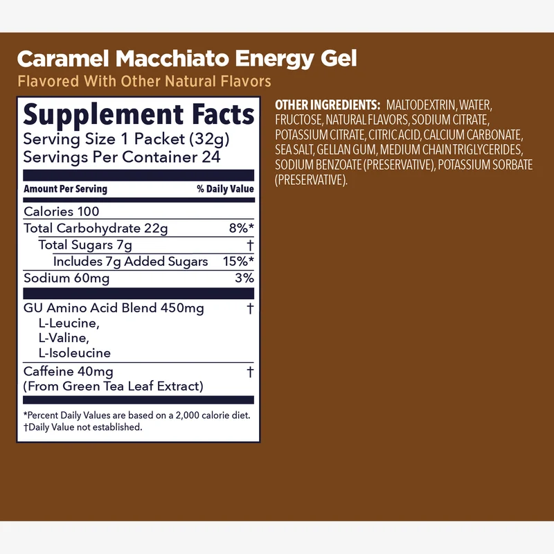 GU Original Energy + Caffeine (23g Carbs)