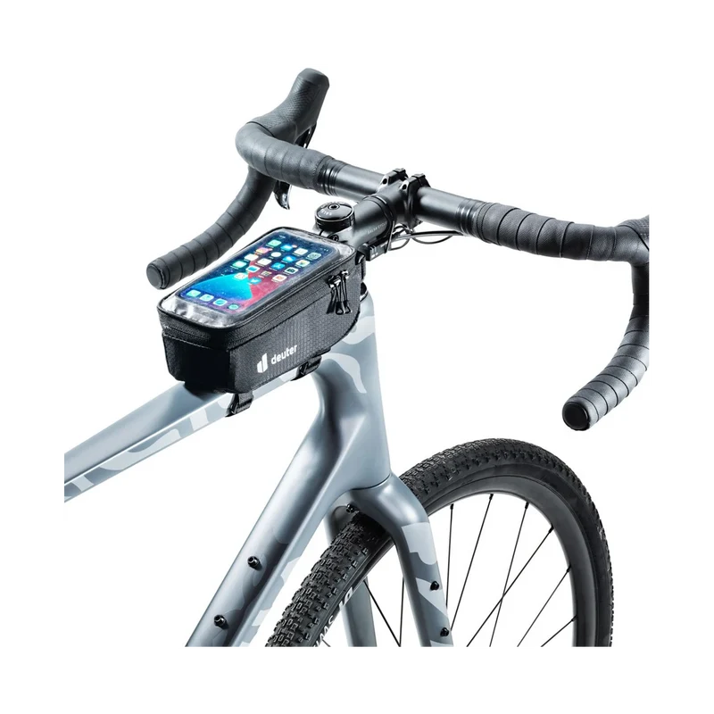 Deuter Phone Bag 0,7 Black, praktische Fahrradtasche für Smartphone und Kleinteile