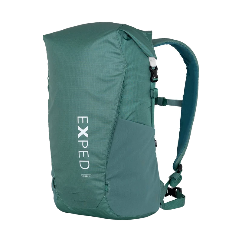 Exped Typhoon 15 Green, wasserdichter Tagesrucksack für Outdoor und Alltag