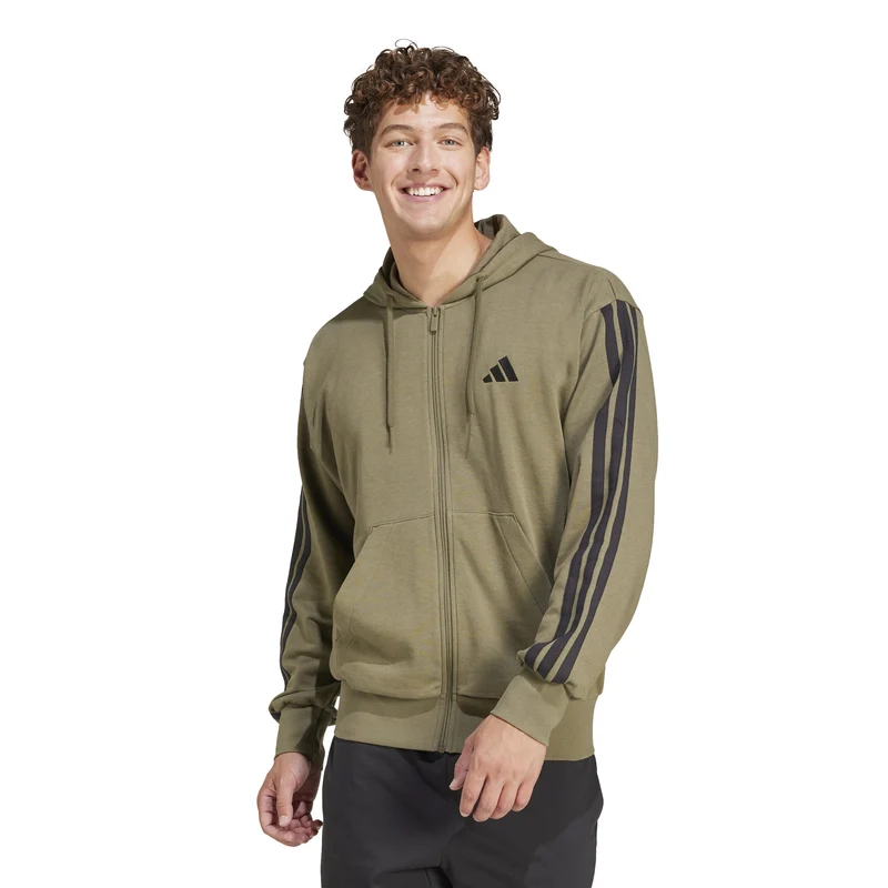 ADIDAS M 3S FT FZ HD Kapuzenjacke French Terry