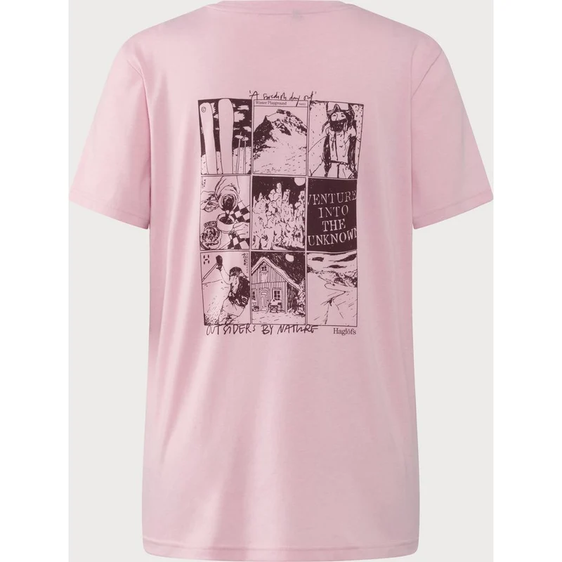 Haglöfs Outsiders Graphic Tee T-Shirt Damen dusty-rose