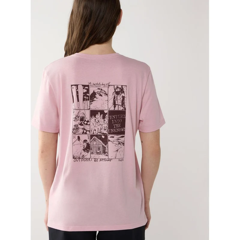 Haglöfs Outsiders Graphic Tee T-Shirt Damen dusty-rose